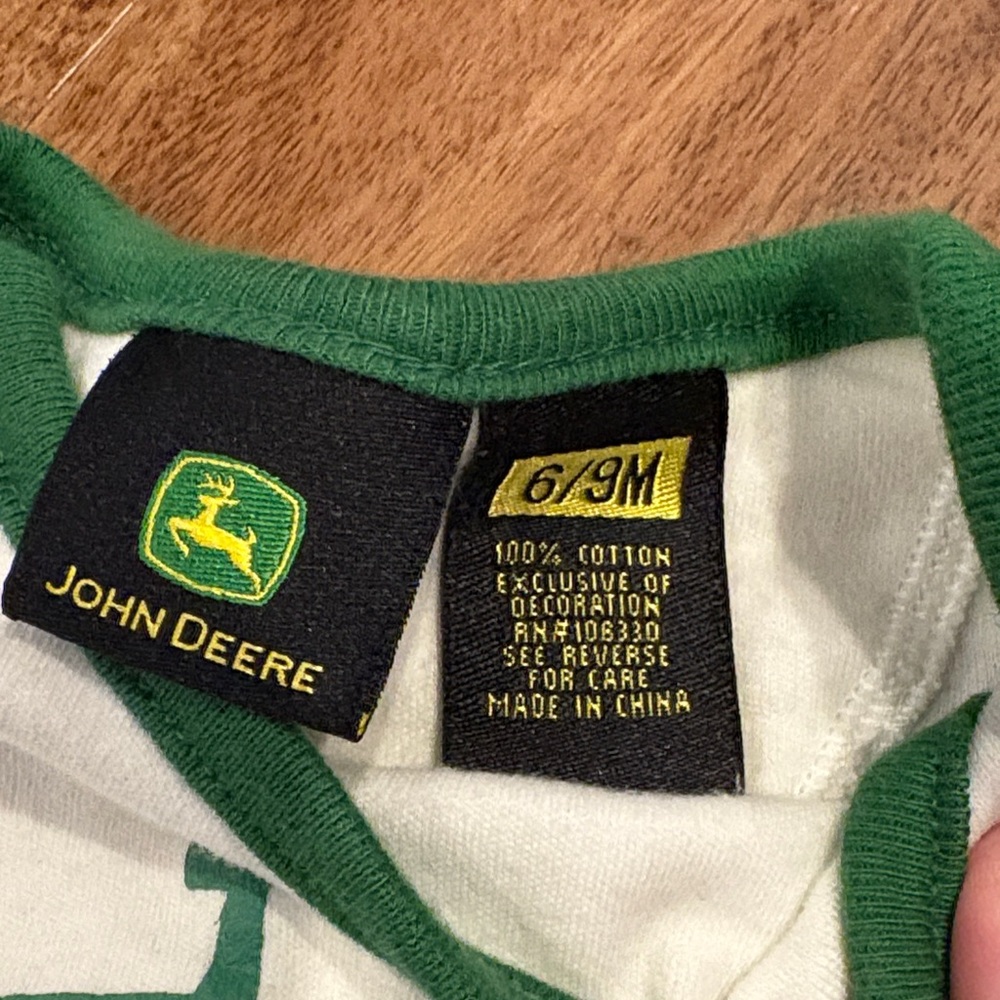 John Deere Kids Shirts & Tops Set - Green, White, Brown - Picture 7 of 15